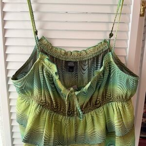 Wild Fable Green and Blue Camisole Top
